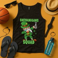 St Patricks Day Dabbing Leprechaun Funny Dab Dance Tank Top
