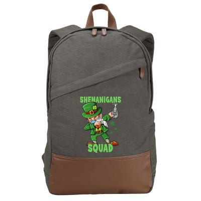 St Patricks Day Dabbing Leprechaun Funny Dab Dance Cotton Canvas Backpack