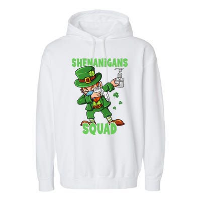 St Patricks Day Dabbing Leprechaun Funny Dab Dance Garment-Dyed Fleece Hoodie