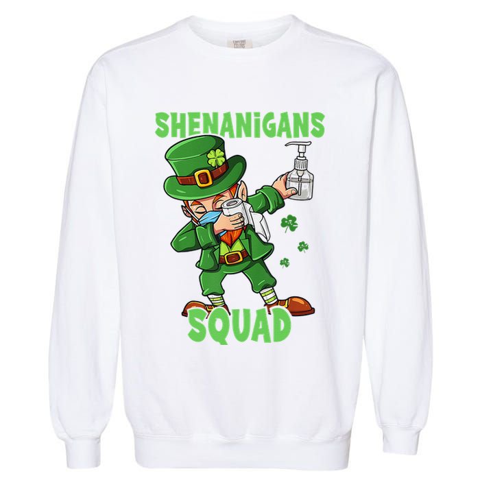 St Patricks Day Dabbing Leprechaun Funny Dab Dance Garment-Dyed Sweatshirt