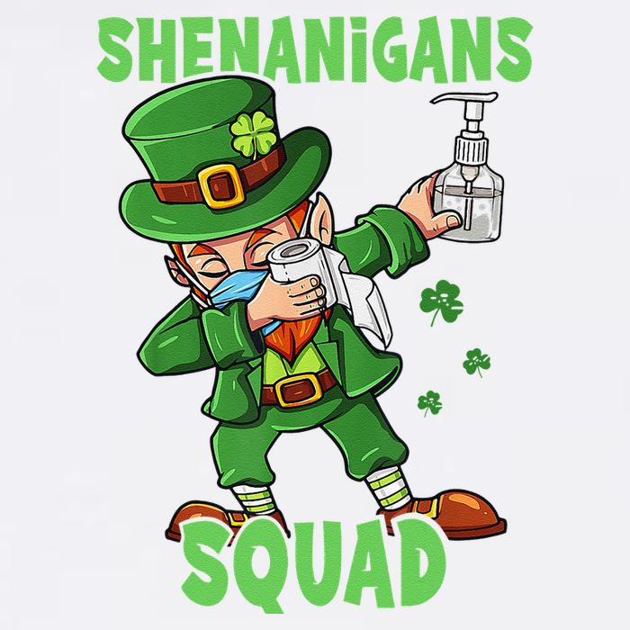 St Patricks Day Dabbing Leprechaun Funny Dab Dance Garment-Dyed Sweatshirt