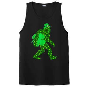 St Patricks Day Bigfoot Clover Leaf Irish Sasquatch PosiCharge Competitor Tank