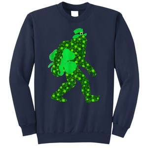 St Patricks Day Bigfoot Clover Leaf Irish Sasquatch Sweatshirt