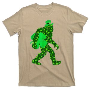 St Patricks Day Bigfoot Clover Leaf Irish Sasquatch T-Shirt