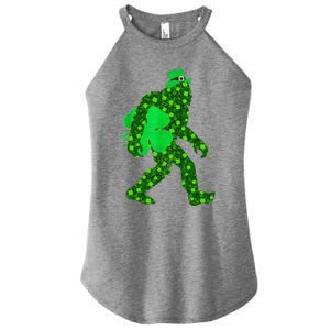 St Patricks Day Bigfoot Clover Leaf Irish Sasquatch Women's Perfect Tri Rocker Tank