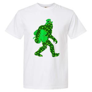 St Patricks Day Bigfoot Clover Leaf Irish Sasquatch Garment-Dyed Heavyweight T-Shirt