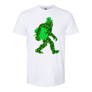 St Patricks Day Bigfoot Clover Leaf Irish Sasquatch Softstyle CVC T-Shirt