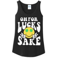 St Patricks Day Women Oh For Lucks Sake Shamrock Ladies Essential Tank