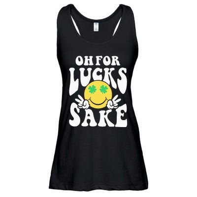 St Patricks Day Women Oh For Lucks Sake Shamrock Ladies Essential Flowy Tank