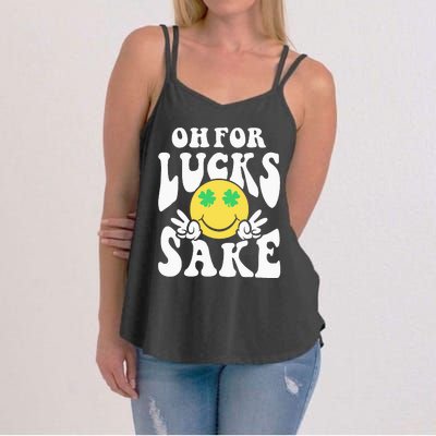 St Patricks Day Women Oh For Lucks Sake Shamrock Women's Strappy Tank