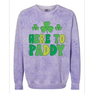 St Patricks Day Here Gift Colorblast Crewneck Sweatshirt