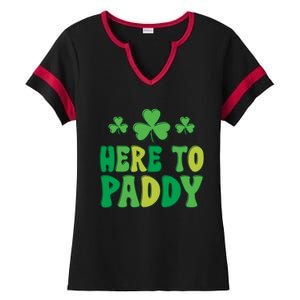 St Patricks Day Here Gift Ladies Halftime Notch Neck Tee