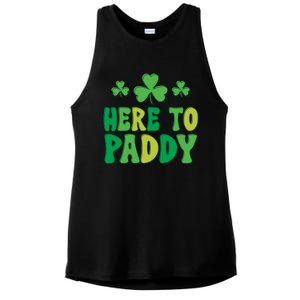 St Patricks Day Here Gift Ladies PosiCharge Tri-Blend Wicking Tank