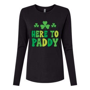 St Patricks Day Here Gift Womens Cotton Relaxed Long Sleeve T-Shirt