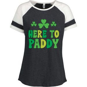 St Patricks Day Here Gift Enza Ladies Jersey Colorblock Tee