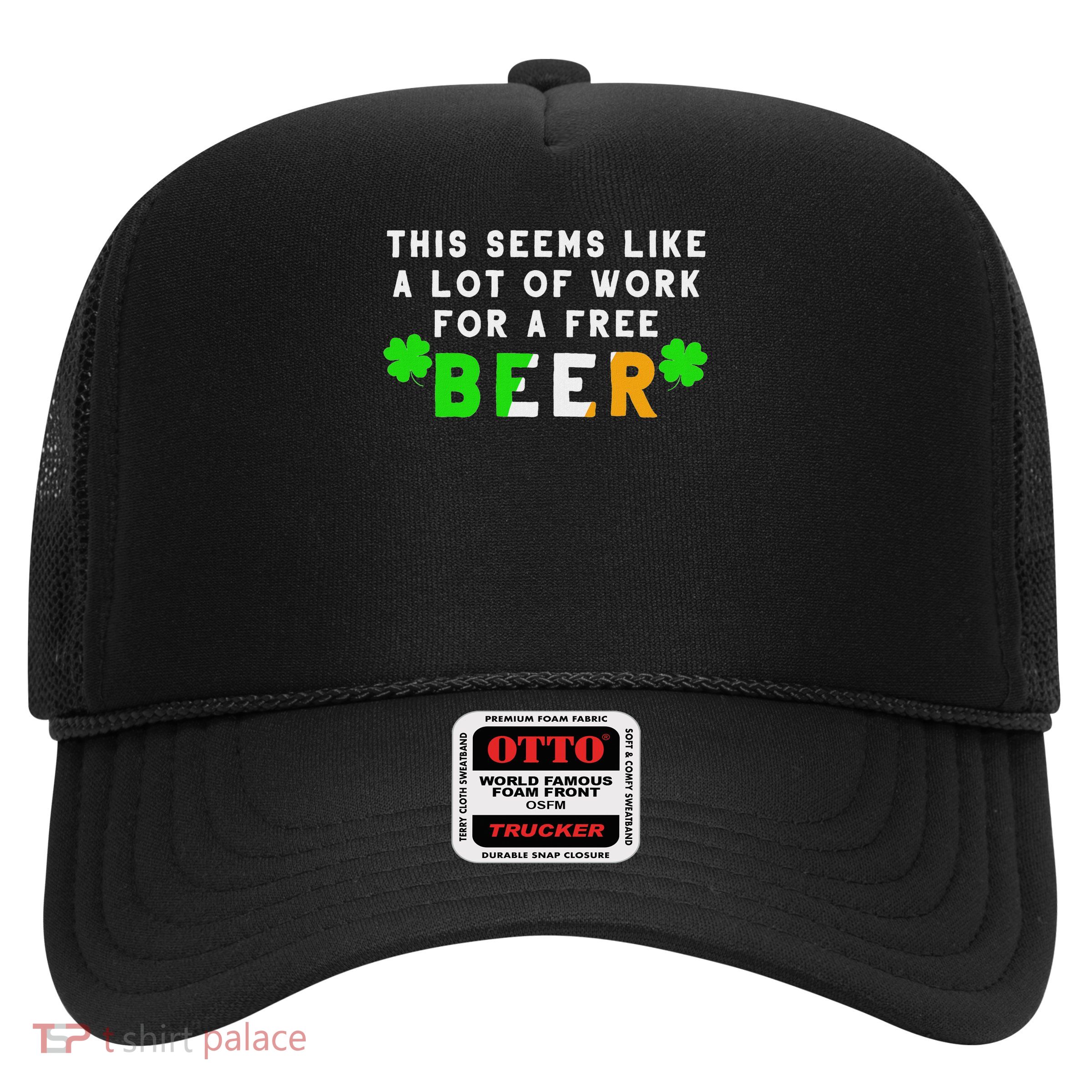 St Patricks Day Running Design Gift For Irish Beer Races Trucker Hat