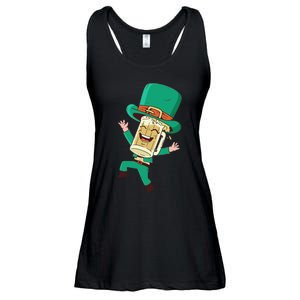 St Patrick's Day St Irish Beer Whiskey Shamrock Ladies Essential Flowy Tank