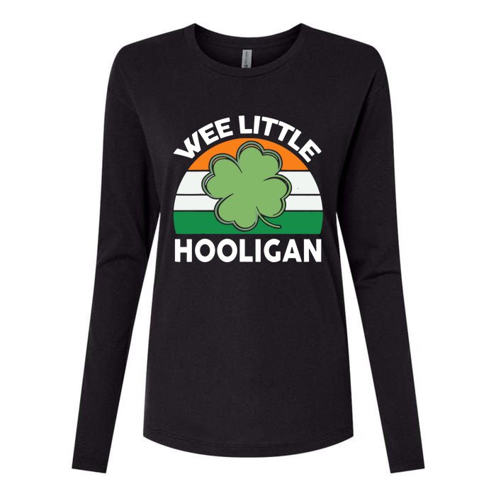 St Patricks Day Wee Little Hooligan Womens Cotton Relaxed Long Sleeve T-Shirt