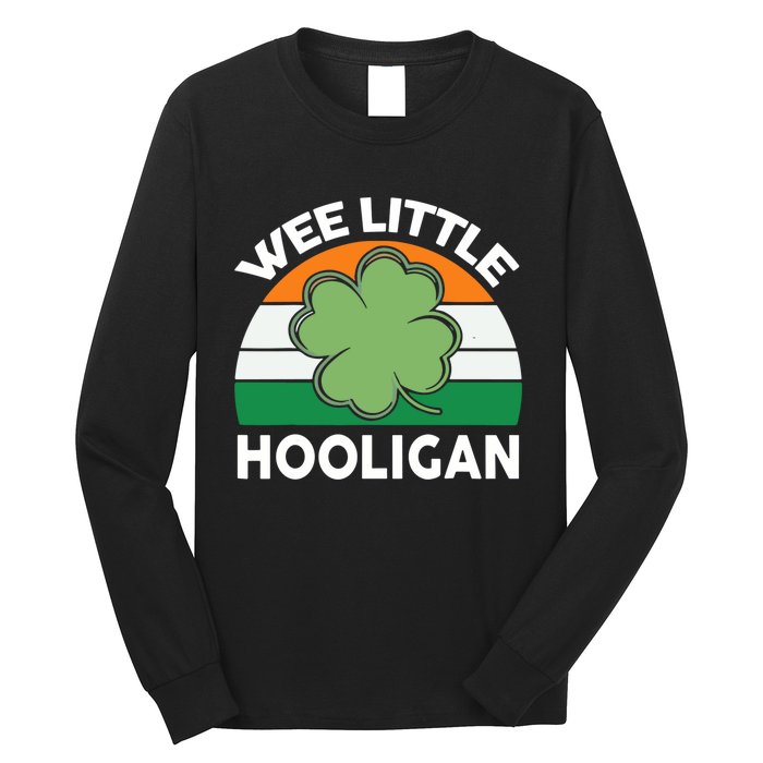 St Patricks Day Wee Little Hooligan Long Sleeve Shirt