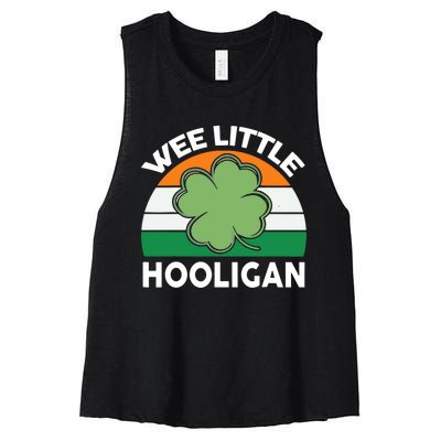 St Patricks Day Wee Little Hooligan Women's Racerback Cropped Tank