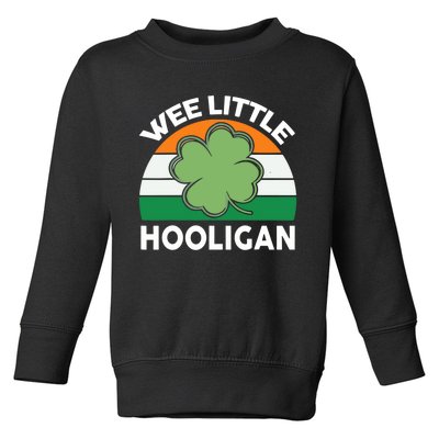 St Patricks Day Wee Little Hooligan Toddler Sweatshirt