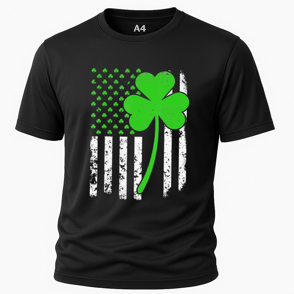 St. Patrick's Day Irish American Flag Shamrock Performance Shirt