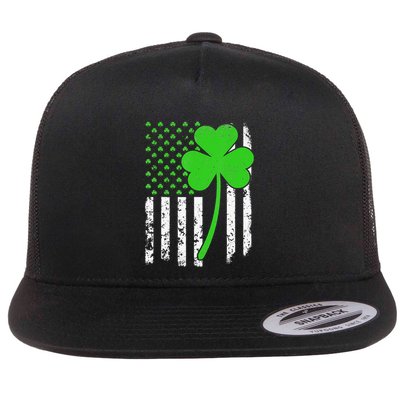 St. Patrick's Day Irish American Flag Shamrock Flatbill Hat
