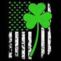 St. Patrick's Day Irish American Flag Shamrock 16 in Basic Backpack
