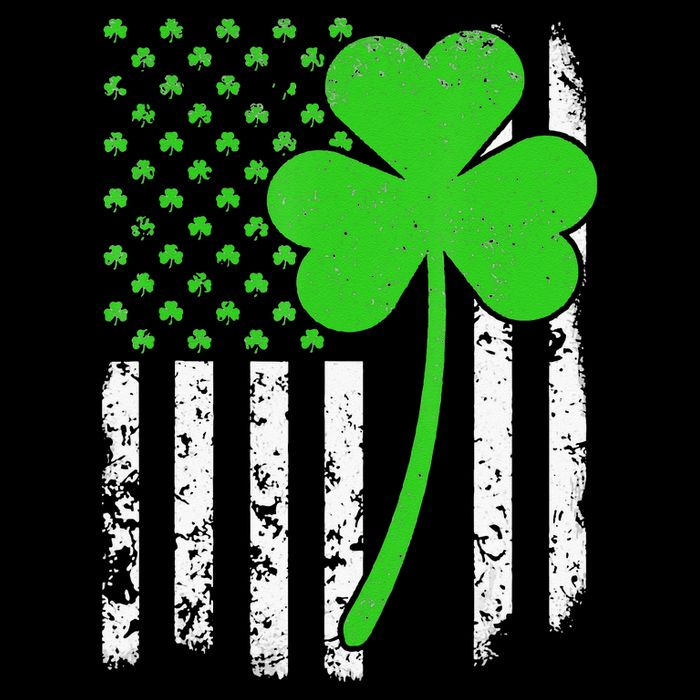 St. Patrick's Day Irish American Flag Shamrock 16 in Basic Backpack