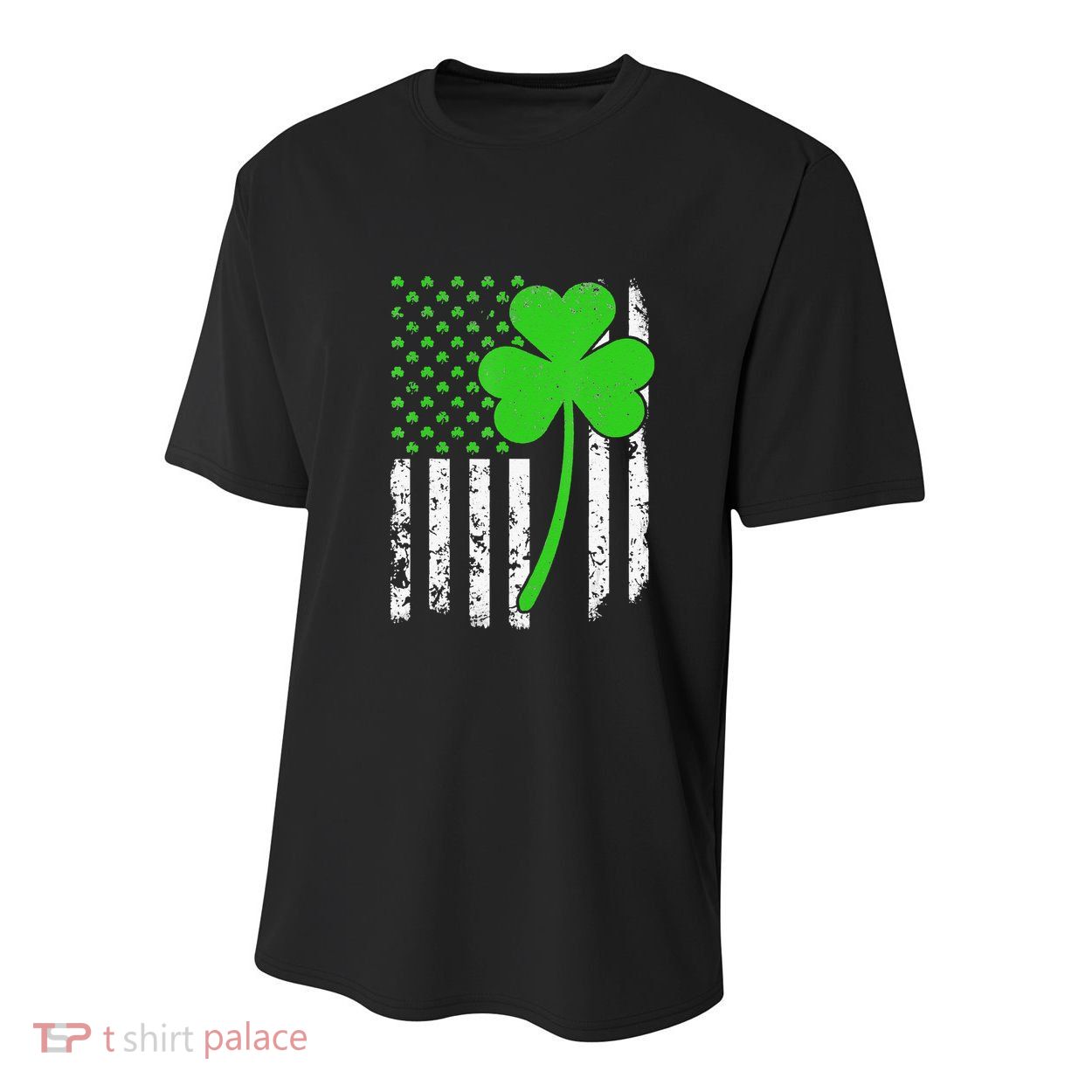 St. Patrick's Day Irish American Flag Shamrock Youth Performance Sprint T-Shirt