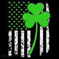 St. Patrick's Day Irish American Flag Shamrock Youth Performance Sprint T-Shirt