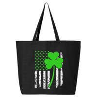 St. Patrick's Day Irish American Flag Shamrock 25L Jumbo Tote