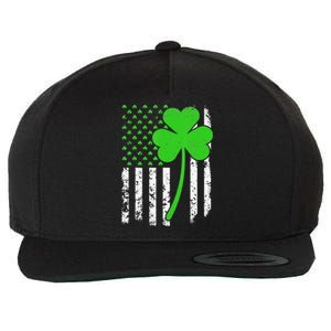 St. Patrick's Day Irish American Flag Shamrock Wool Snapback Cap