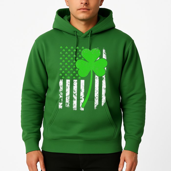 St. Patrick's Day Irish American Flag Shamrock Hoodie