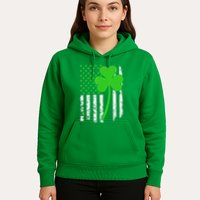 St. Patrick's Day Irish American Flag Shamrock Hoodie