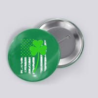 St. Patrick's Day Irish American Flag Shamrock Button