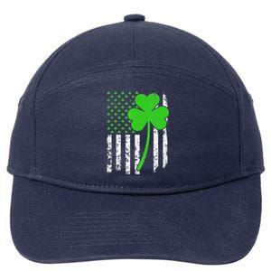 St. Patrick's Day Irish American Flag Shamrock 7-Panel Snapback Hat