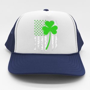 St. Patrick's Day Irish American Flag Shamrock Trucker Hat