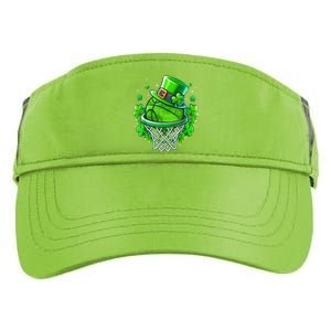 St Patricks Day Shamrock Basketball Irish Leprechaun Adult Drive Performance Visor