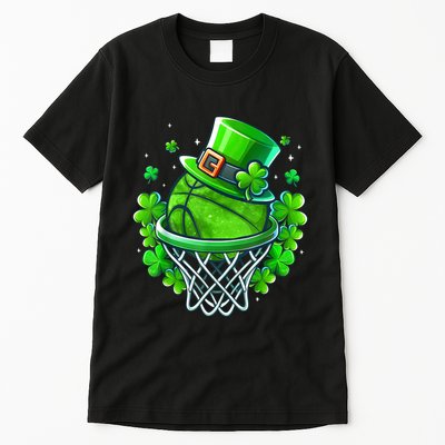 St Patricks Day Shamrock Basketball Irish Leprechaun Tall T-Shirt