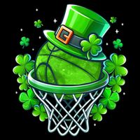 St Patricks Day Shamrock Basketball Irish Leprechaun Cooling Performance Long Sleeve Crew