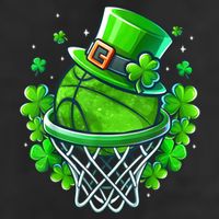 St Patricks Day Shamrock Basketball Irish Leprechaun 25L Jumbo Tote
