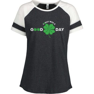 St Patricks Day Today Was A Good Day Enza Ladies Jersey Colorblock Tee