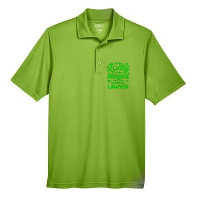 St Patricks Day Not Lucky I'm Blessed Lawyer Christian Gift Men's Origin Performance Pique Polo