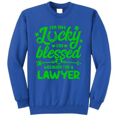 St Patricks Day Not Lucky I'm Blessed Lawyer Christian Gift Sweatshirt