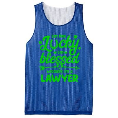 St Patricks Day Not Lucky I'm Blessed Lawyer Christian Gift Mesh Reversible Basketball Jersey Tank