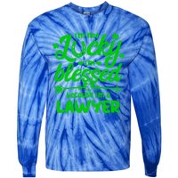 St Patricks Day Not Lucky I'm Blessed Lawyer Christian Gift Tie-Dye Long Sleeve Shirt