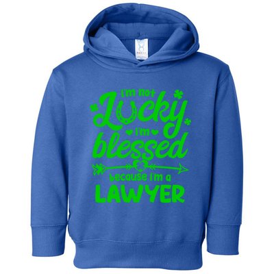 St Patricks Day Not Lucky I'm Blessed Lawyer Christian Gift Toddler Hoodie