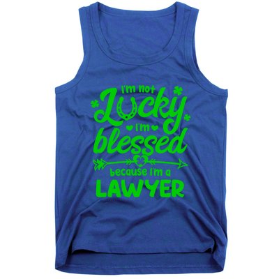 St Patricks Day Not Lucky I'm Blessed Lawyer Christian Gift Tank Top