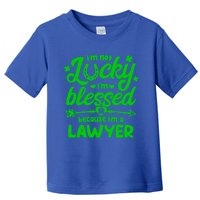 St Patricks Day Not Lucky I'm Blessed Lawyer Christian Gift Toddler T-Shirt